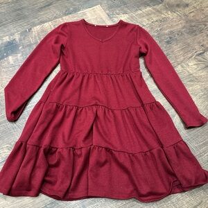 Elegant Burgundy Kids Dress